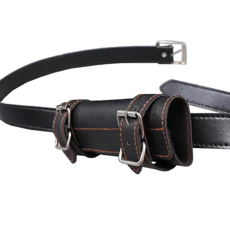 Cosplay Anime Katanas Sword Fixed PU Leather Lanyard Scabbard Bamboo Sword Belt 1/2/3 Tier Belt Set Anime Merchandise Ltem Belt