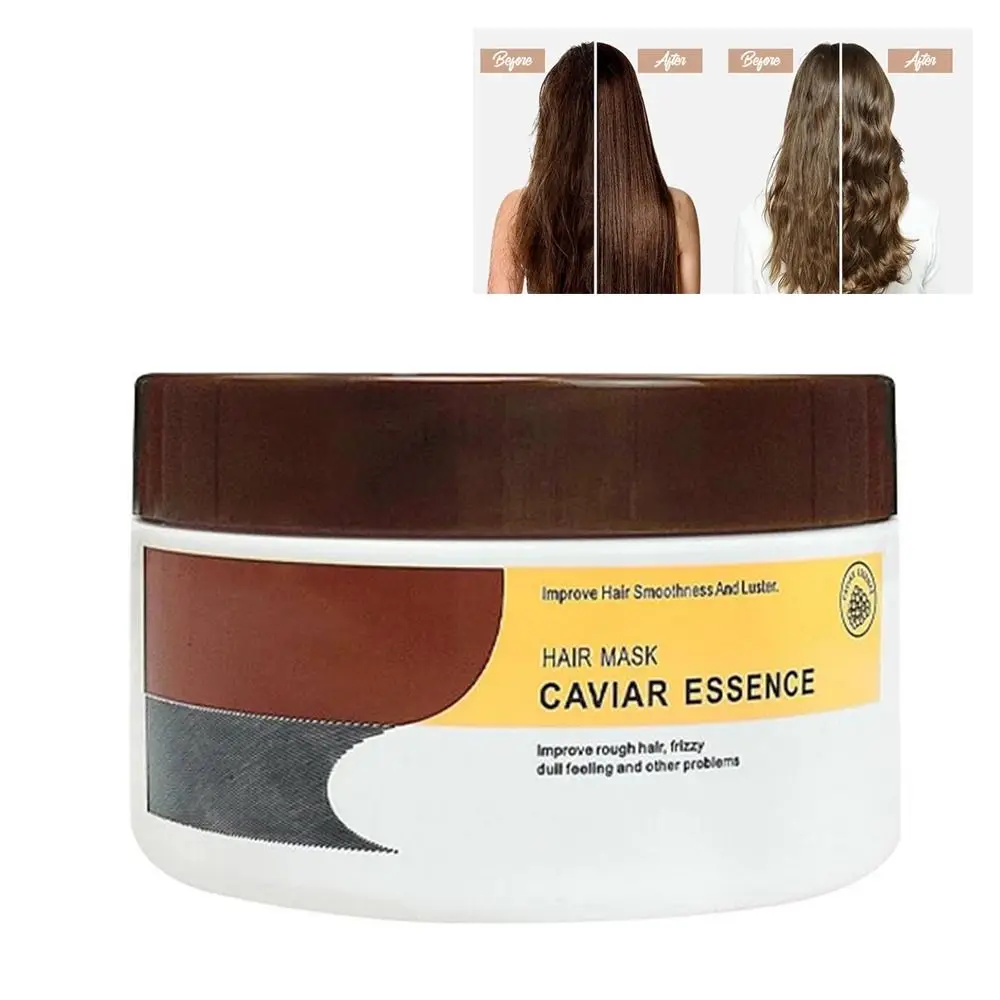 Masque capillaire au collagène, traitement capillaire, extrait de caviar, huile d'argan, réparation en profondeur, essence sans cruauté