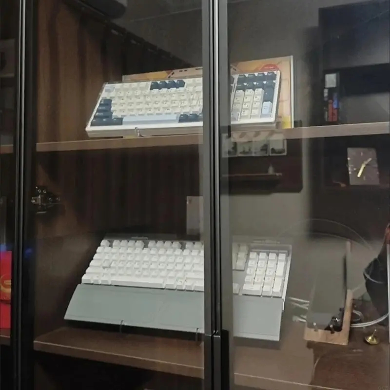 Pemegang tampilan keyboard mekanik, desktop jernih keyboard rak keyboard