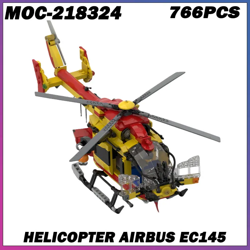 

776 шт. MOC-218324 вертолет Airbus EC145 спасательный вертолет строительные блоки сборка вертолет строительные блоки игрушки для детей