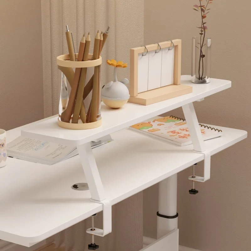 Simple Desktop Bookshelf Monitor Riser Storage Rack for Student Dormitory Office Computer Organizer Home Use
