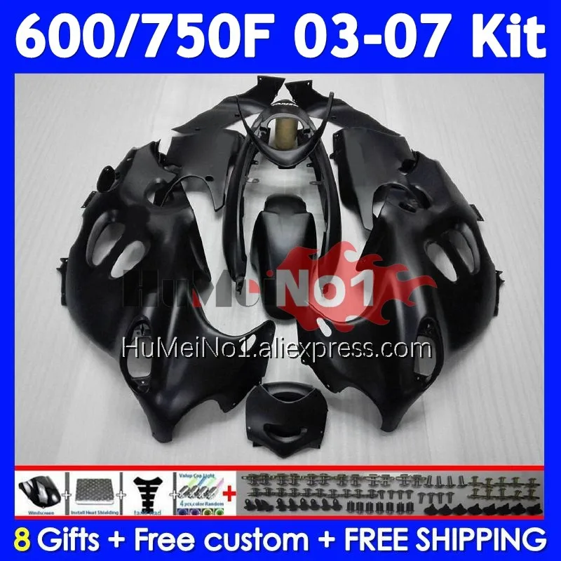 Kit For SUZUKI KATANA GSXF600 GSXF 600 750 115No.9 GSXF750 03 04 05 06 Matte black 07 GSX600F 2003 2004 2005 2006 2007 Fairing