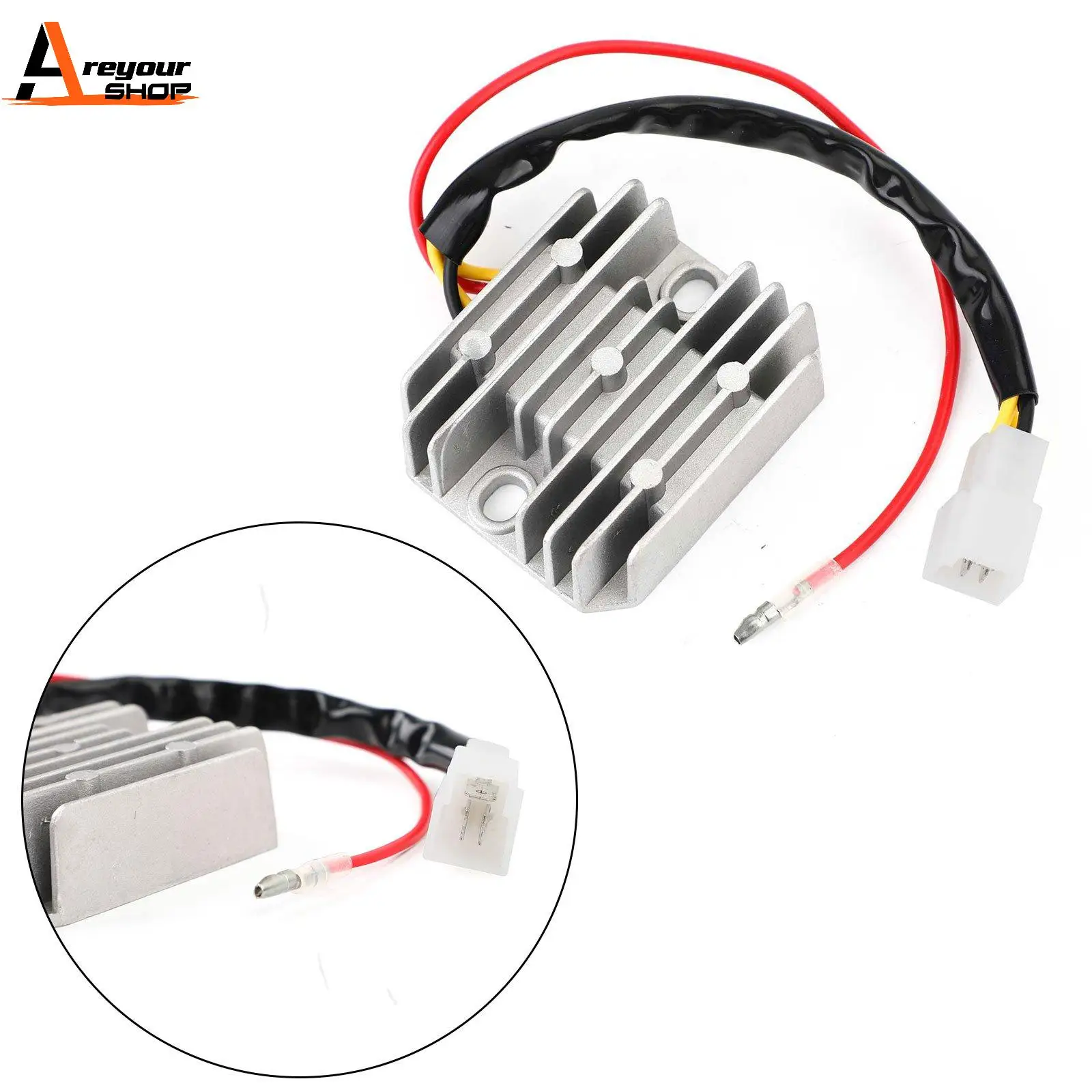 Areyourshop Voltage Regulator Fit For Kawasaki KZ250 KZ1000 CSR 1981-1982 KZ 200 400 650 81-82 21066-1013 21066-1029 Motor Parts