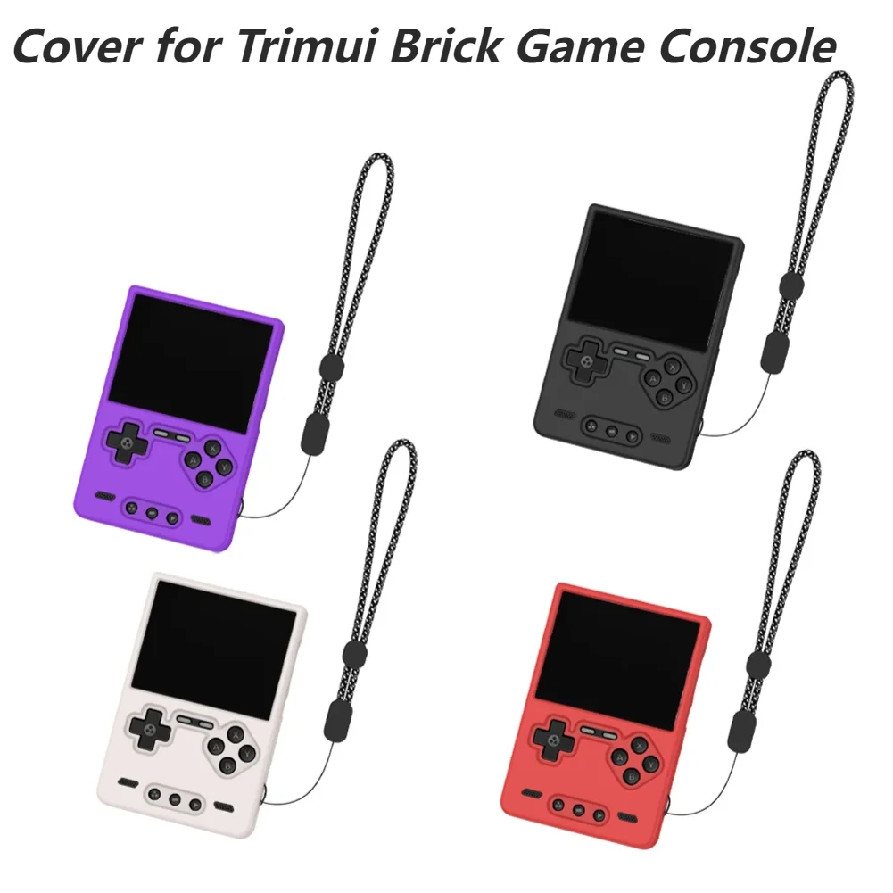

Silicone Protective Case Anti-Scratch Protector Shell Sleeve with Lanyard Protector Cover for Trimui Brick Handheld Game Console