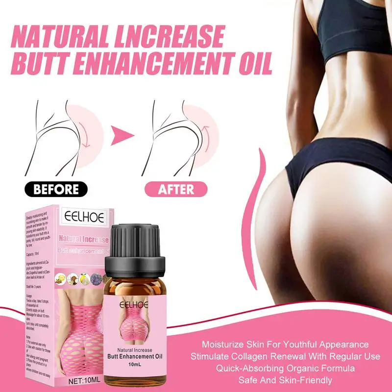 Crema per il culo all'olio di sollevamento dei glutei per glutei più solidi naturale a base di erbe per sollevare l'anca olio da massaggio essenza ferma per le donne