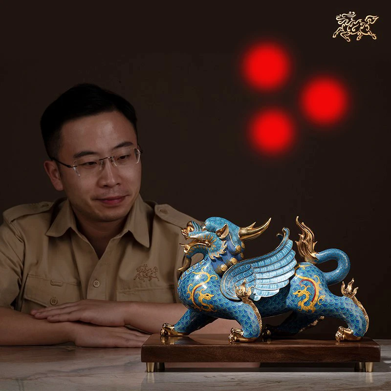 2022 National treasure Cloisonne Royal Dragon PI XIU HOME company business bring wealth money GOOD LUCK # A1 LINK