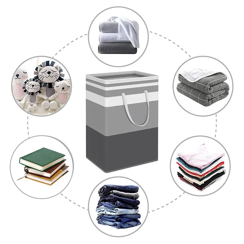 75L Laundry Basket with Handle Fabric Dirty Clothes Basket Waterproof Laundry Hamper Large Capacity Foldable Clothes Storage Box