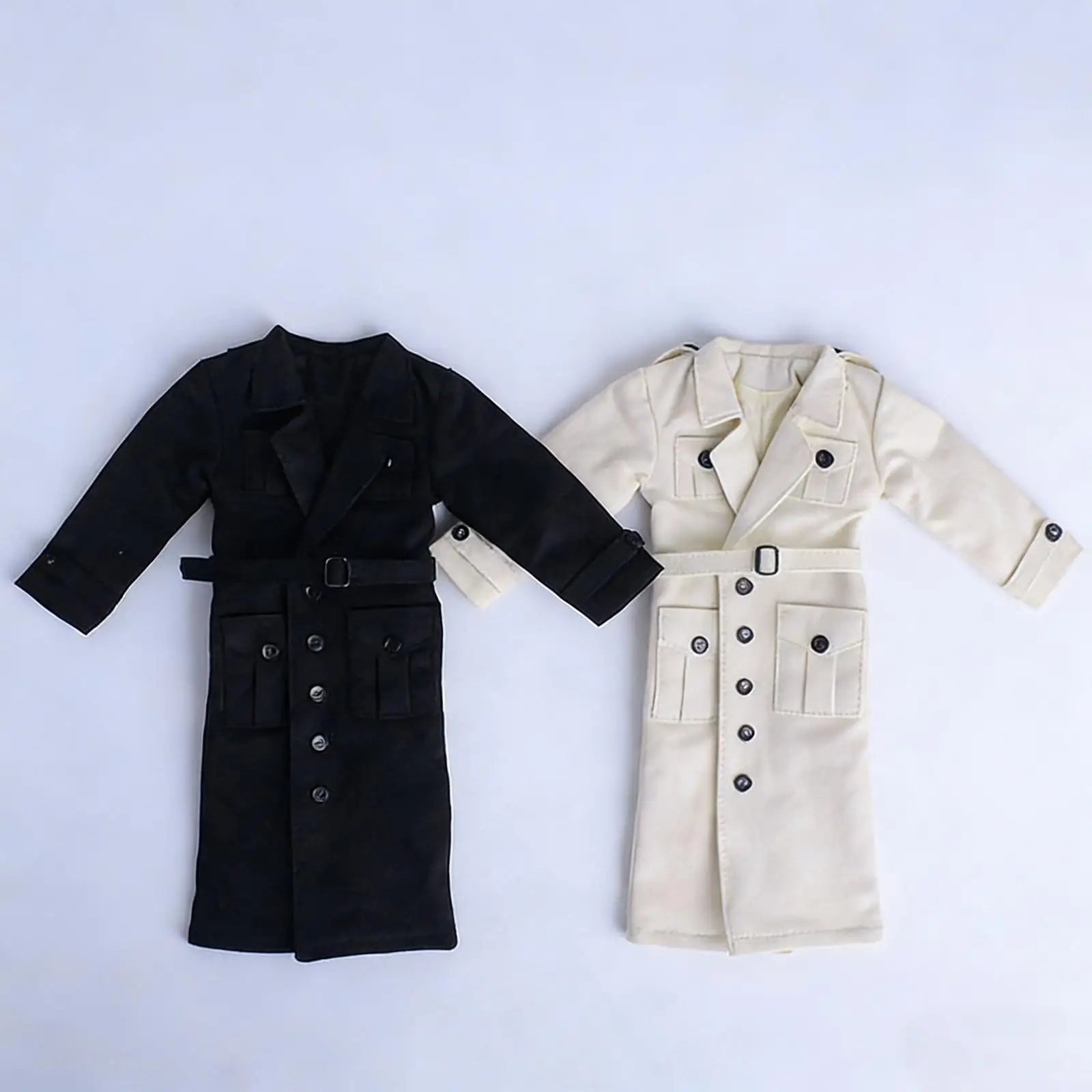 

1/6 Figure Long Windbreaker Trench Jacket Handmade Accessories DIY Doll Cosplay Figure Costume