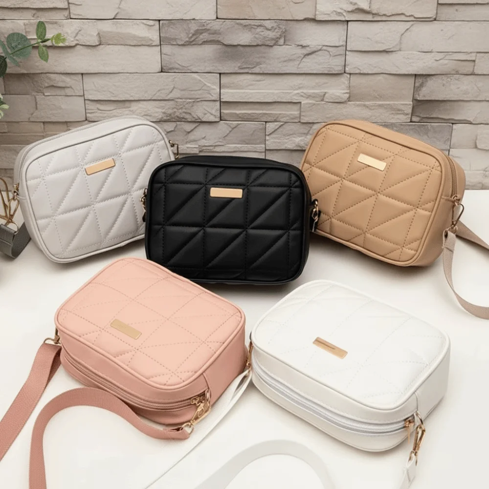Trendy Embroidered Women's Bag Single Small Square Bag Camera Bag Urban Minimalist Style Shoulder Crossbody Bag