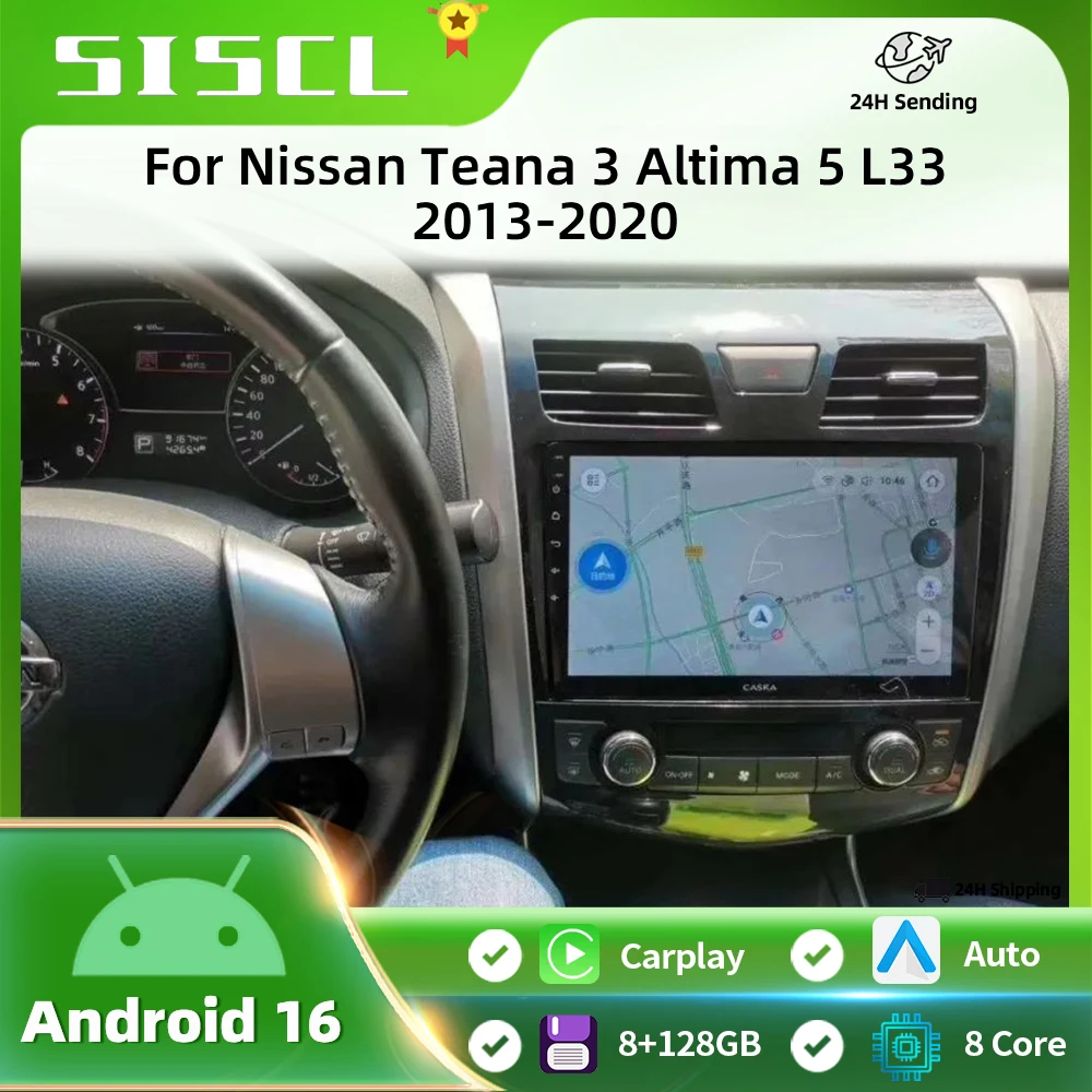 

Android 16 For Nissan Teana 3 Altima 5 L33 2013 - 2018 Car Radio Multimedia Video Player Navigation GPS Wireless Auto Carplay