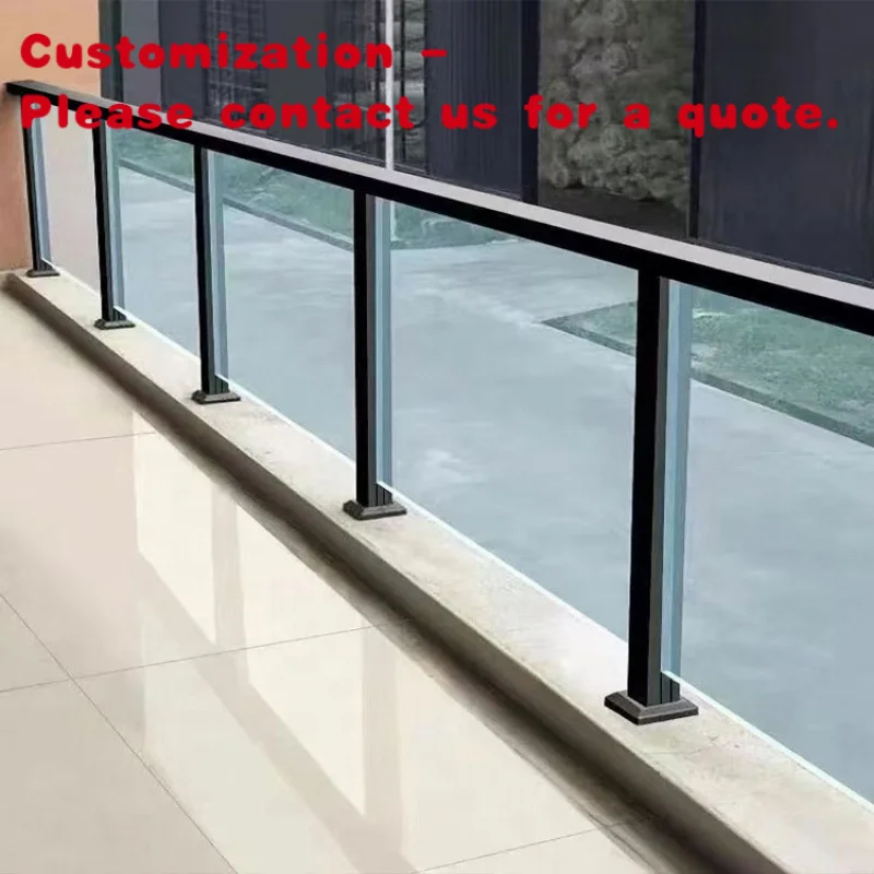 

custom.City Post Railing 40in Tall End Posts Glass Railing Pillar Stairs Fence Balustrade Railings 304 Square Clamp PVC Wooden H