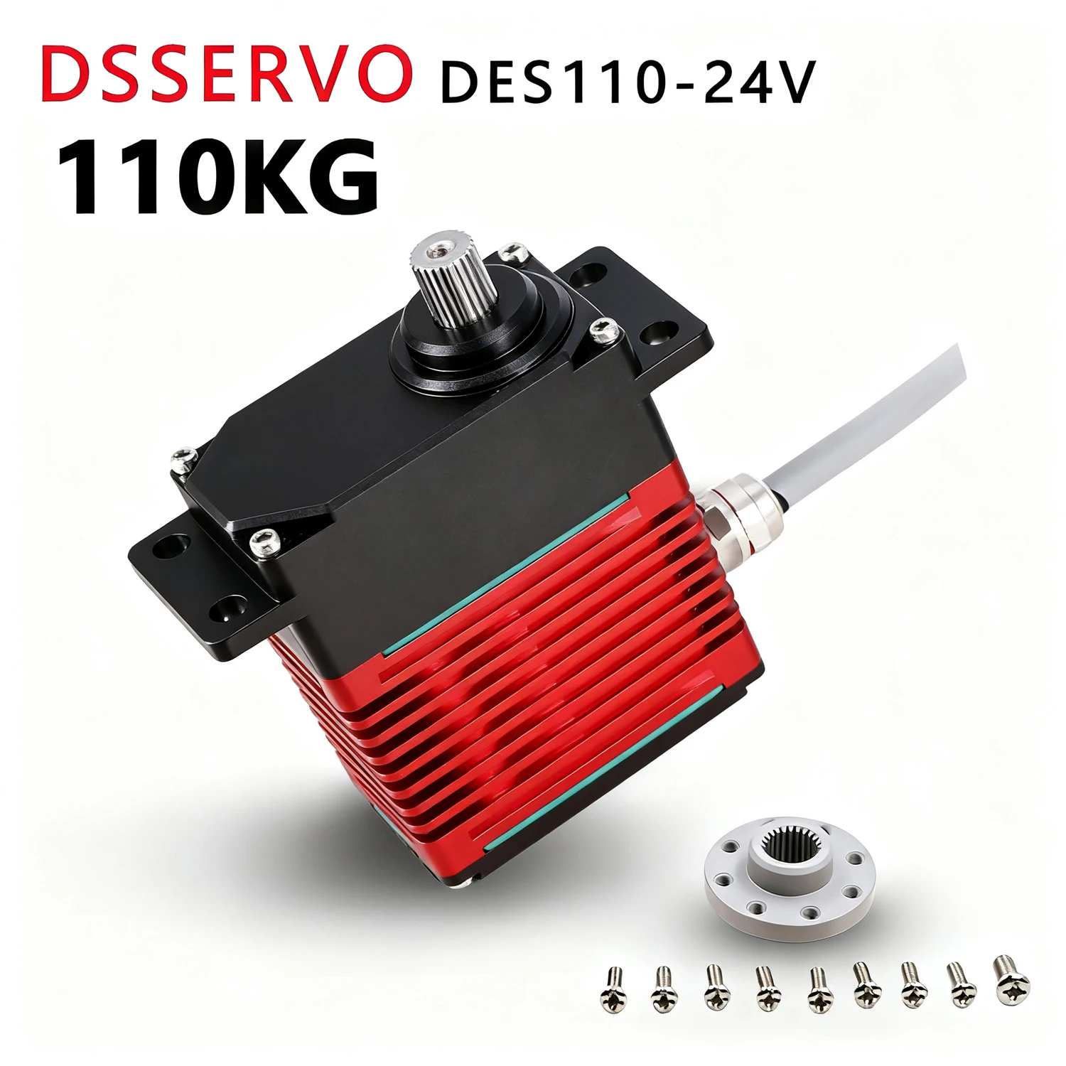 DSservo RC Drone Robot Waterproof Digital Servo DES110 110KG 180/270° High-Torque Industrial High Power 12V/24V Brushless Motor