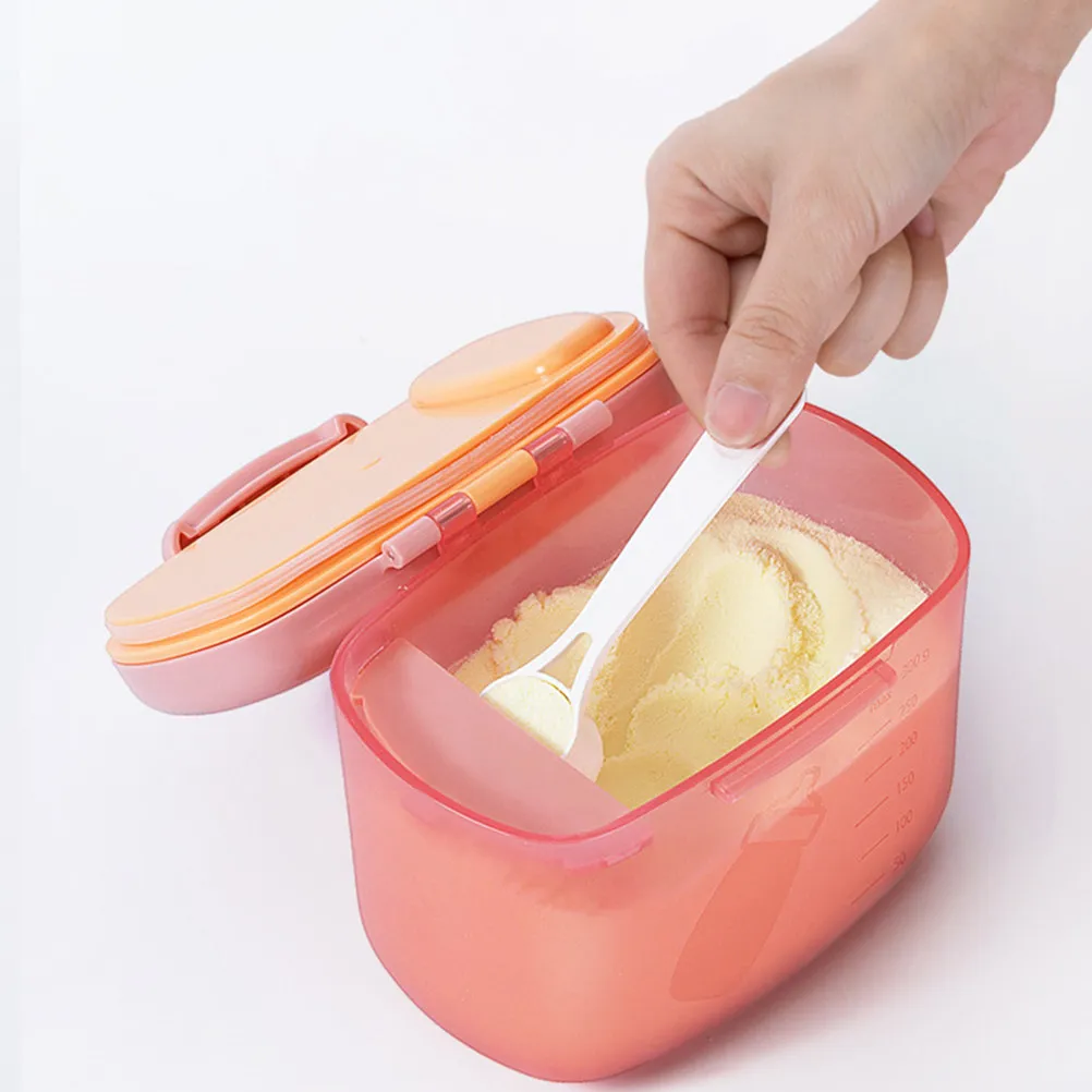 

2Pcs Baby Milk Powder Box Double Layers Storage Container Infant Formula Dispenser Easy Carry Feeding Accessory