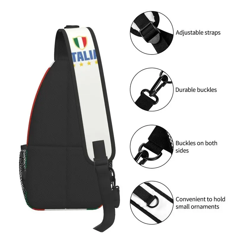 Fashion Flag Of Italy Sling Bag for Travel Hiking Men\'s Chest Crossbody Backpack Shoulder Daypack