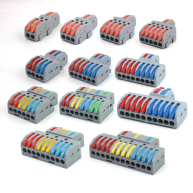 

Quick Wiring Connector 1 in Multiple out Butt Push-in Universal Compact Splicing Terminal Block For Home Led Strip Lighting SPL