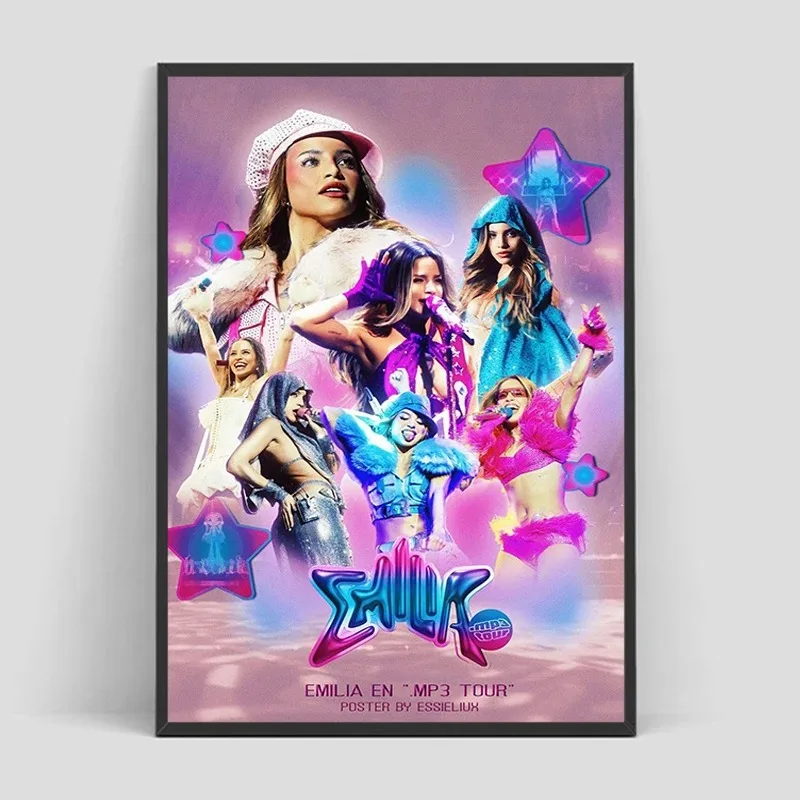 إميليا ميرنيس ألبوم المغني الملصقات ل جدار ديكور قماش اللوحة غرفة المعيشة الديكور ديكورات المنزل جدار الفن المنزل #2