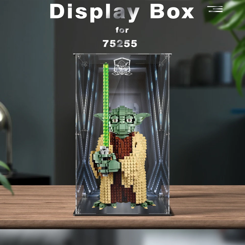 

Display box for lego 75255 display case for Yoda building block dustproof clear showcase toy bricks storage box