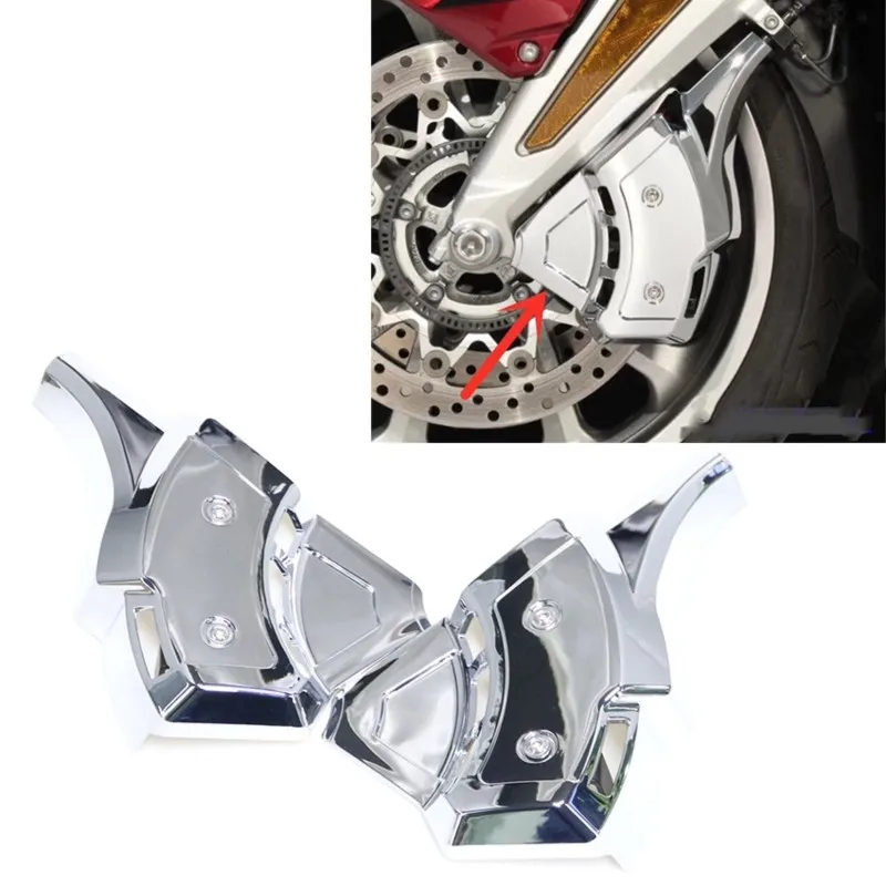 A64P-For GL1800 Chrome Motorcycle Front Brake Caliper Decoration Cover For Honda Goldwing GL 1800 2018 2019 2020 2021