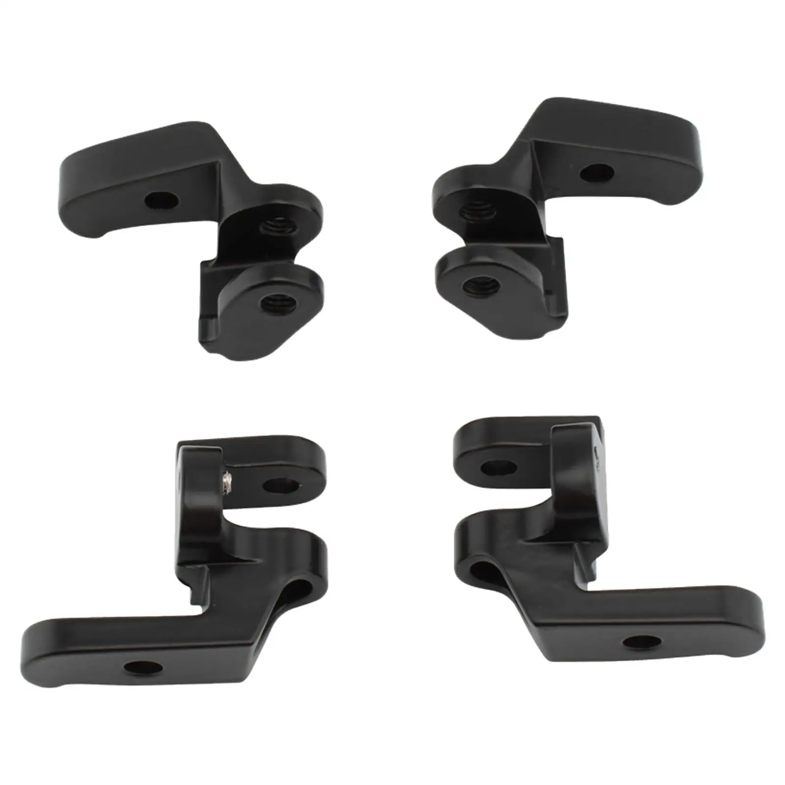 4 Pieces Aluminum Alloy Motorcycle Driver Floorboard Relocation Brackets,
