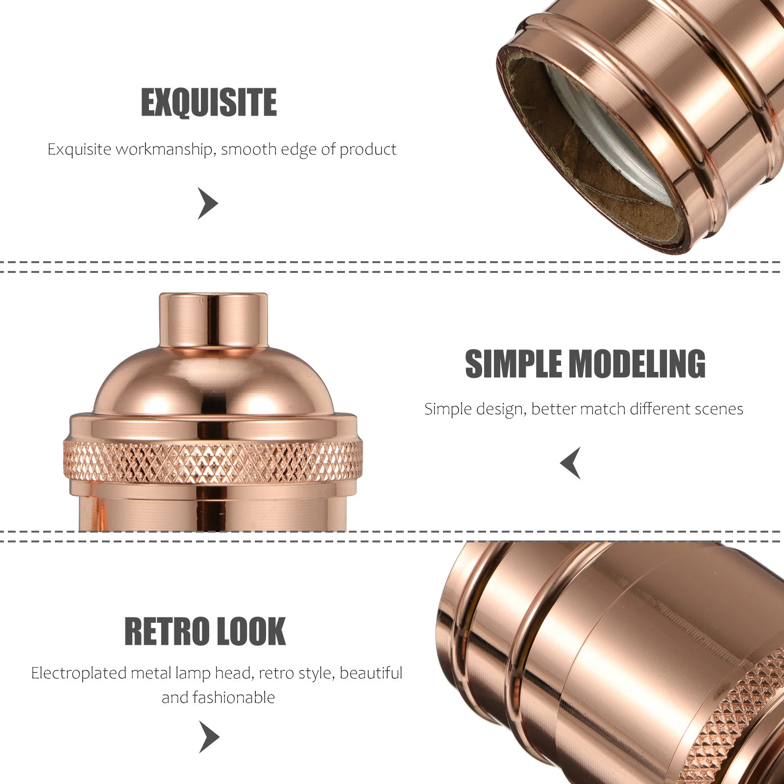 

Retro Lamp Holder Light Fixture Socket to Turn Replacement Hanging with Wall Plug Copper Vintage Switch Pendant Lighting