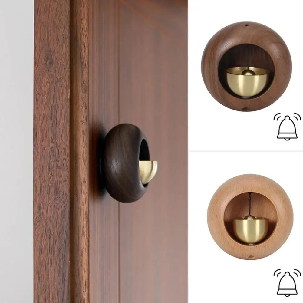 Wooden Landscape Bell Magnet Design Door Bells Wind Chimes Shopkeeper Bell For Opening Door Home Decoration Hanging Wind Chime