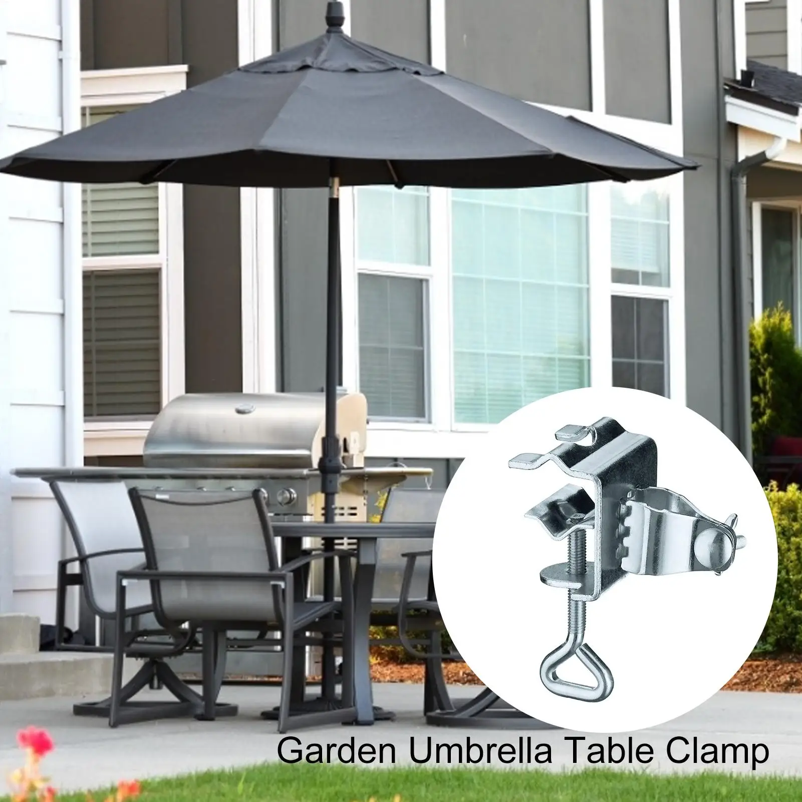 

New Courtyard Umbrella Fixed Clamp Bracket Clamp Balcony Umbrella Stand Outdoor Table Fixed Umbrella Stand Protection Fixed Clip