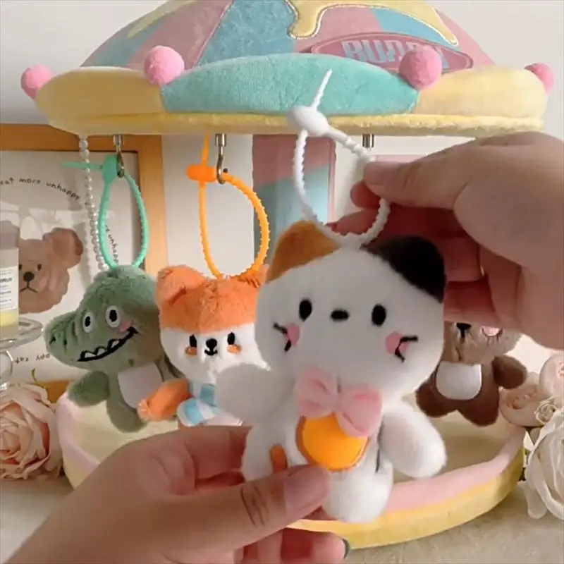 Mignon Animal Crocodile chat ours renard en peluche poupée jouets porte-clés pendentif sac à dos breloques suspendus ornements fille porte-clés enfants cadeau