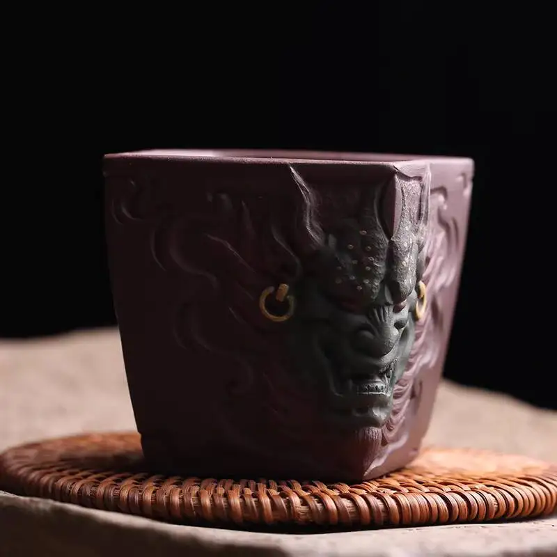 Yixing Original Purple Clay Master Prajna Master-Crafted High-Quality Handmade Tasting Cup, Kung Fu Tea Set