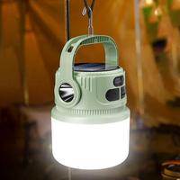 new Rechargeable LED Camping Light Portable Solar Waterproof Camping Flashlight Lightweight Outdoor Tent Lamp Emergency Lantern