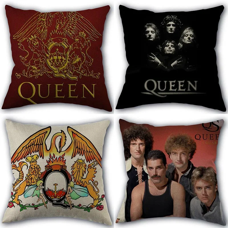 Custom Queen Band Fronha, Home Textile,  45x45cm 18x18Inch, Decoração De Um Lado, Capas De Travesseiro, Alta Qualidade