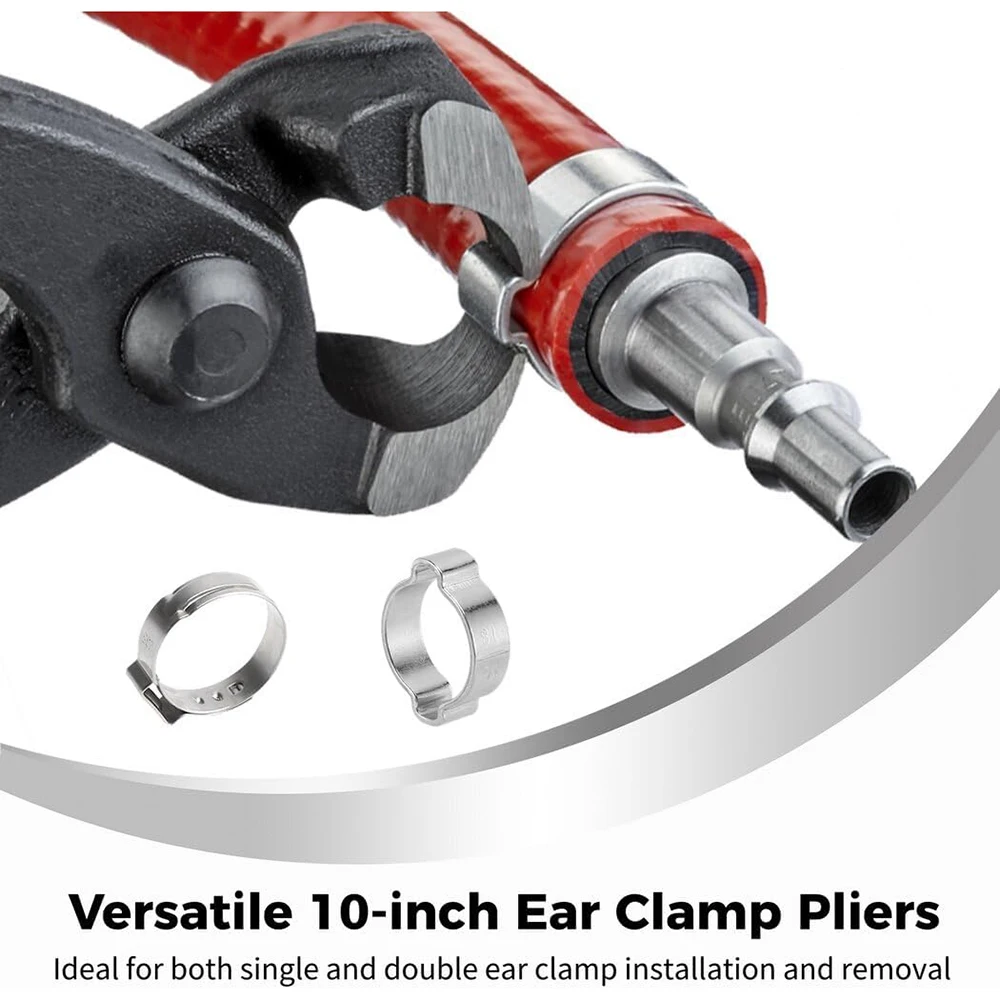 Imagem -02 - Single Ear Mangueira Clamp Alicates 10 Double Ear Clamp Alicates Ear Clamp Crimping Tool Nail Puller Remover Iron Wire Cutting