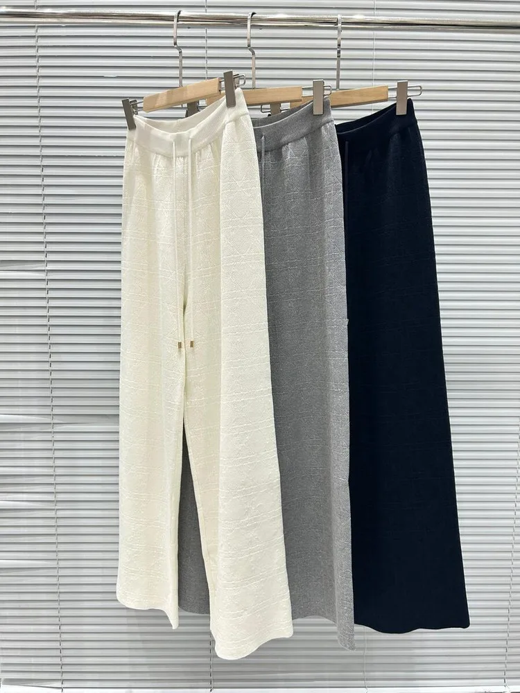 CHUJIE 2025 Herbst Neues französisches elegantes, stilvolles und temperamentvolles, schmal geschnittenes Weste + lässiges Hosen-Set mit Kordelzug