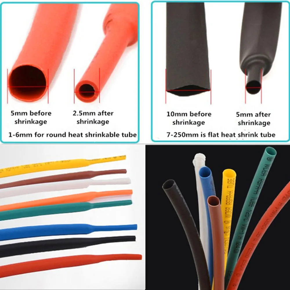 Imagem -06 - Disco 116 mm Heat Shrink Tubing Cor para Envolvimento Kit Tubo Isolamento Cabo Proteção Heat Shrinkable Bainha 50400m