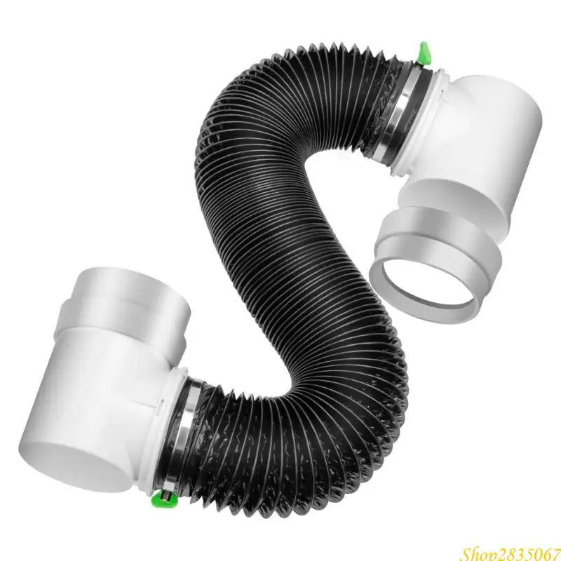 Complete Dryer Vent Set Includes Connector & Safety Clamps Secure for Household 831F