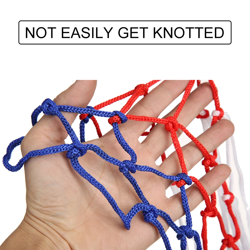 

Red+White+Blue All-Weather Basketball Net Outdoor Indoor Hoop Net for Adult