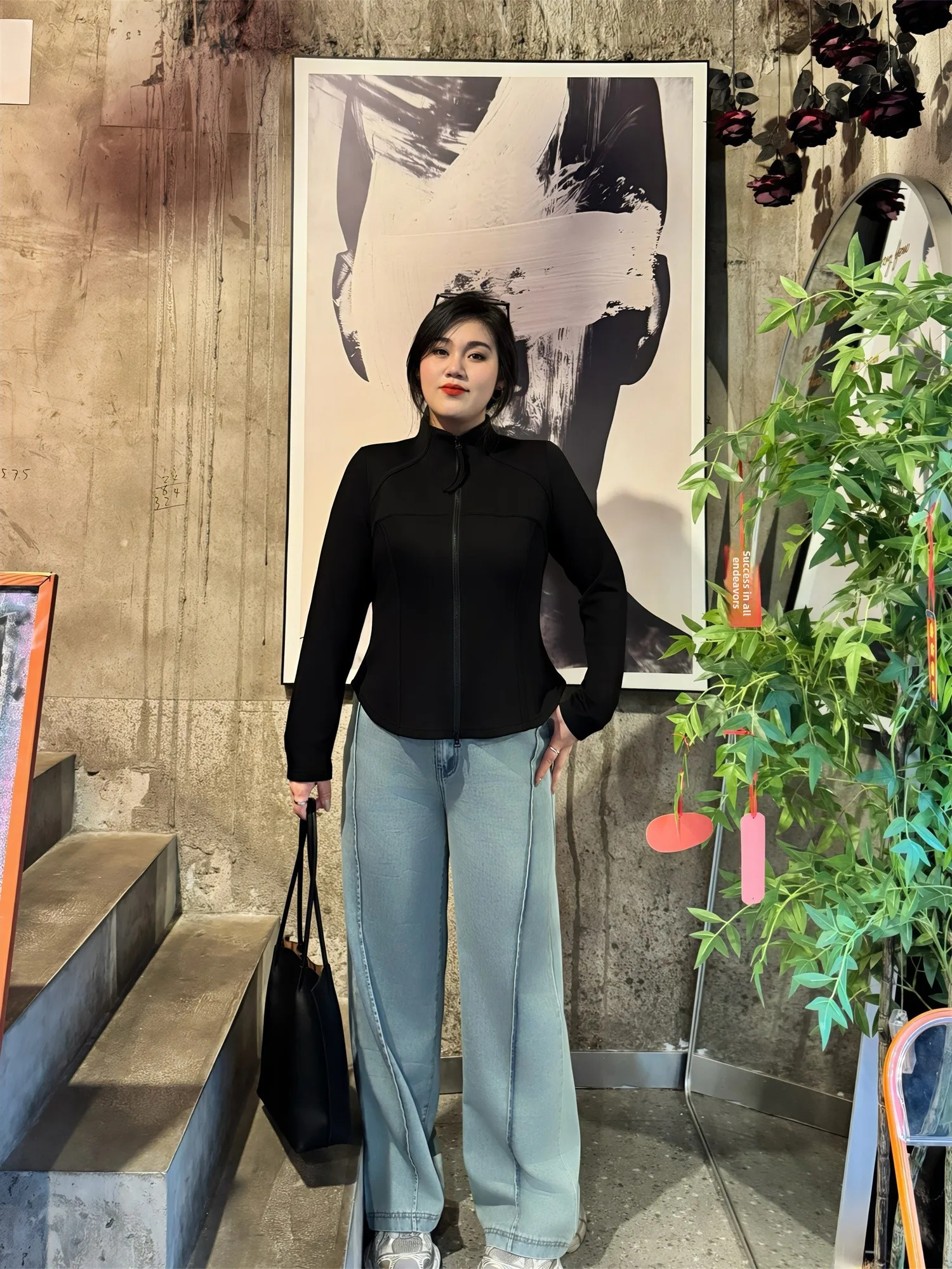 

Slim Fit ort Jaet Одежда для бега и йоги Толстовка с высоким воротником и узором из волокна плюс размер Женская модная весенняя одежда для поездок на работу