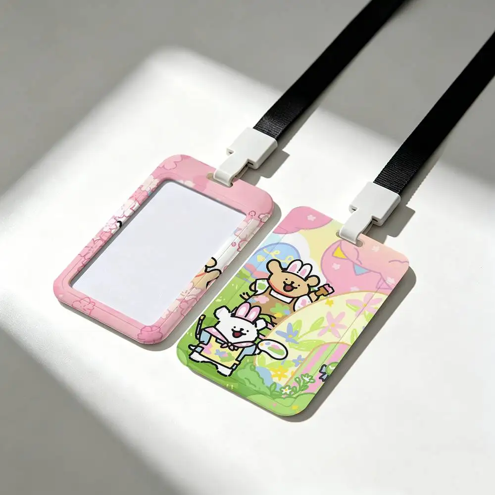 Dog M-Maltese Card Holder Neck Strap Pendant Door Badge Holder Lanyards Keychain Work Credential Case Gift