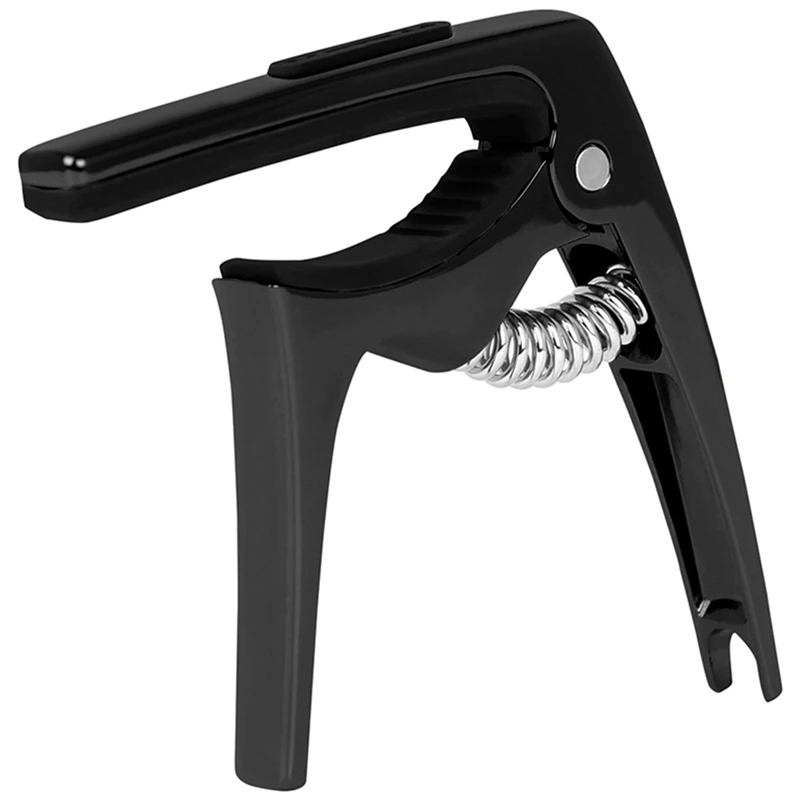 1 Set Folk Guitar Capo Plug-In Paddle 3-In-1 Multi-Functional Metal Capo Electric Black Easy To Use