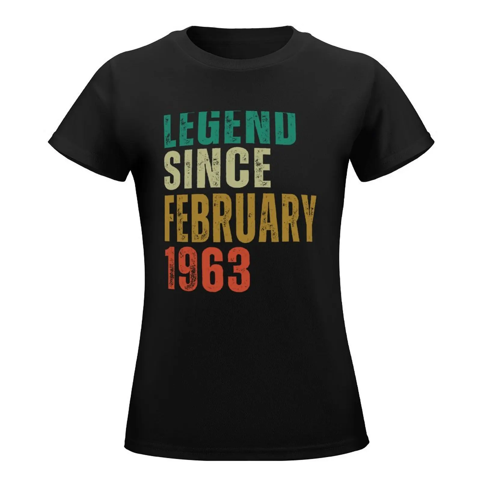 Legend Since February 1963 59 Years Old Awesome Retro Vintage 59th Birthday Gift T-Shirt sublime t shirts for Womens