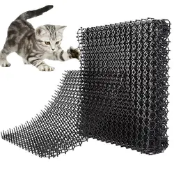 12 Pcs Garden Prickle Strip Dig Stop Cat Repellent Scaring Mat Anti-cat Prickle Strips Keep Cat Away Digging Climbing Spike