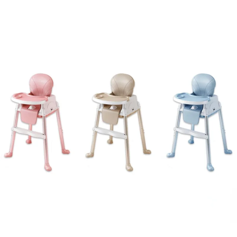 Multifunctional Baby High Chair Portable Height Adjustable Children Dining Chair with Safe Meal Tray Fauteuil Enfant Furniture 5