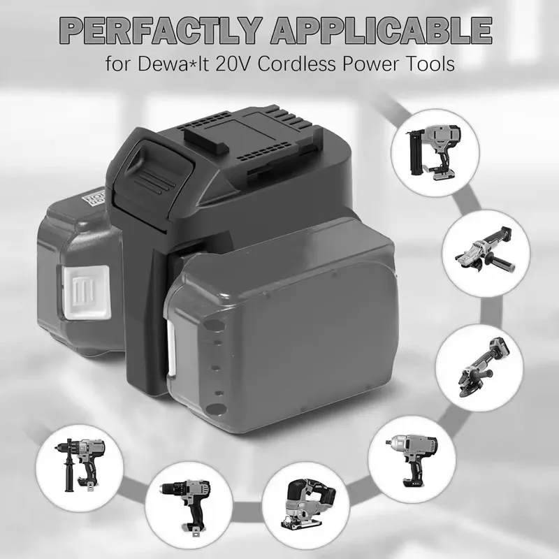 

For Makita 18V Battery,2 in 1 Portable Battery Adapter to for Makita/Dewalt/Milwaukee 18V Cordless Power Tool Longer Working