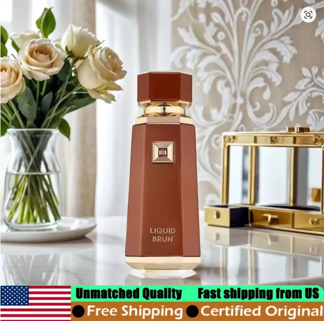 

French Avenue Liquid Brun Eau de Parfum Spray 3.4 Oz Original Arab Perfumes 100 ML Natural Lasting Woody Perfume Cologne for Men