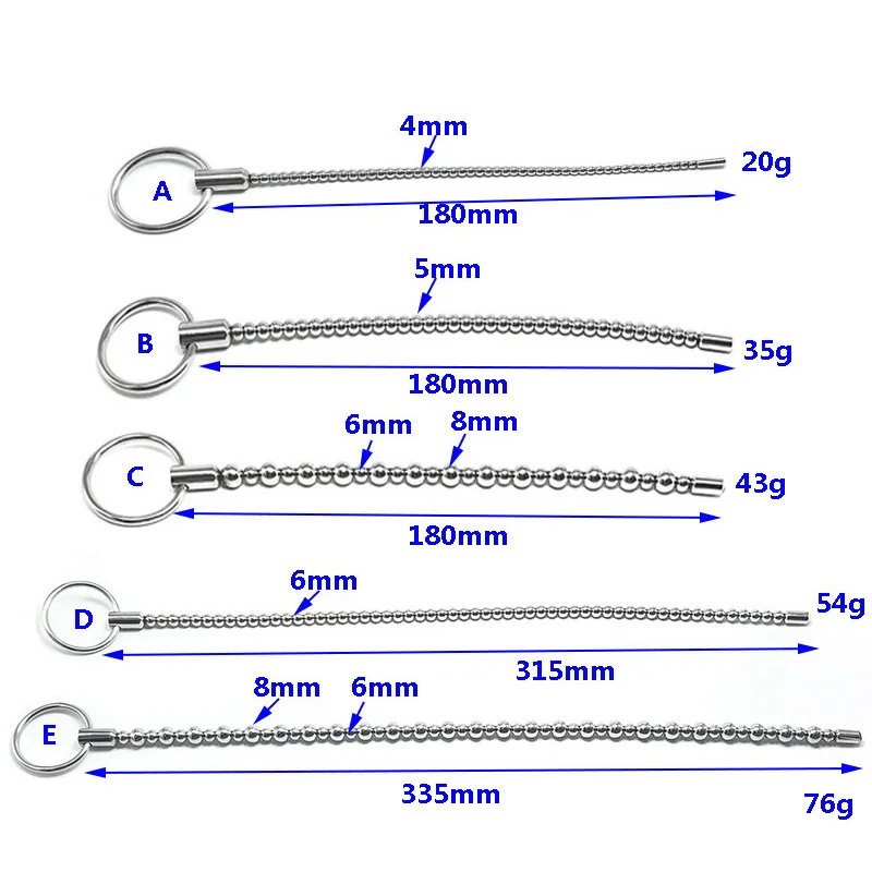 2022 New Stainless Steel Urethral Sound Dilator Male Penis Plug Threaded Urethra Catheter Stimulator Adult Sex Toy For Men Gay