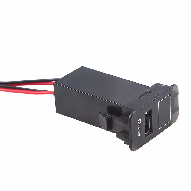 12V 2.1A Dual USB Audio Car Charger Voltage Monitor Dashboard Fast Charging Adapter For Suzuki