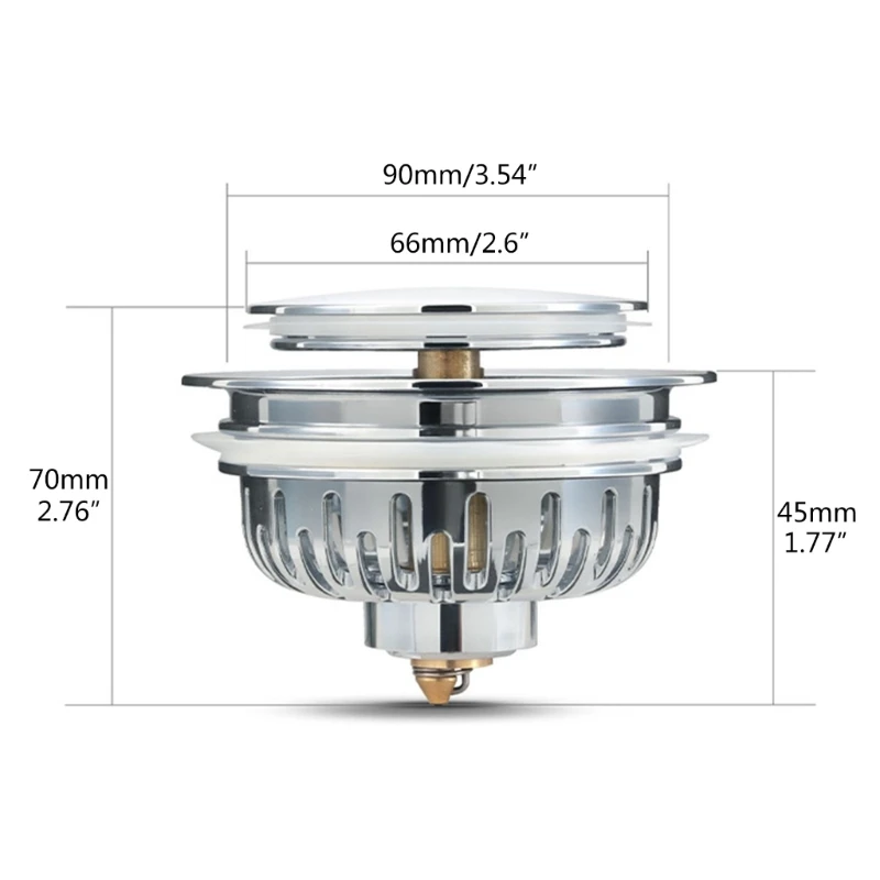 Bồn Rửa Bát Cắm Thoát Nước Bồn Tắm Nước Niêm Phong Cắm Chống Tắc Đẩy-Loại Nảy Nhân Tắm Xả Tóc bắt Trang Sức Giọt