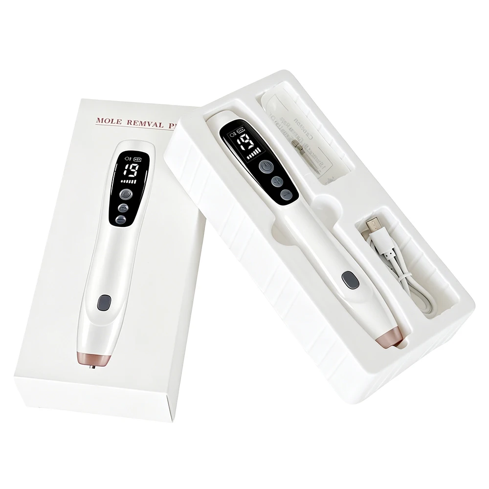 Elektrischer Warzenentfernungsstift mit 19 Einstellbaren Stufen für Hautflecken, Sommersprossen, Hautanhängsel und Tattoo-Entfernung - Beauty Plasma Pen/Ersatznadeln – Detail 2