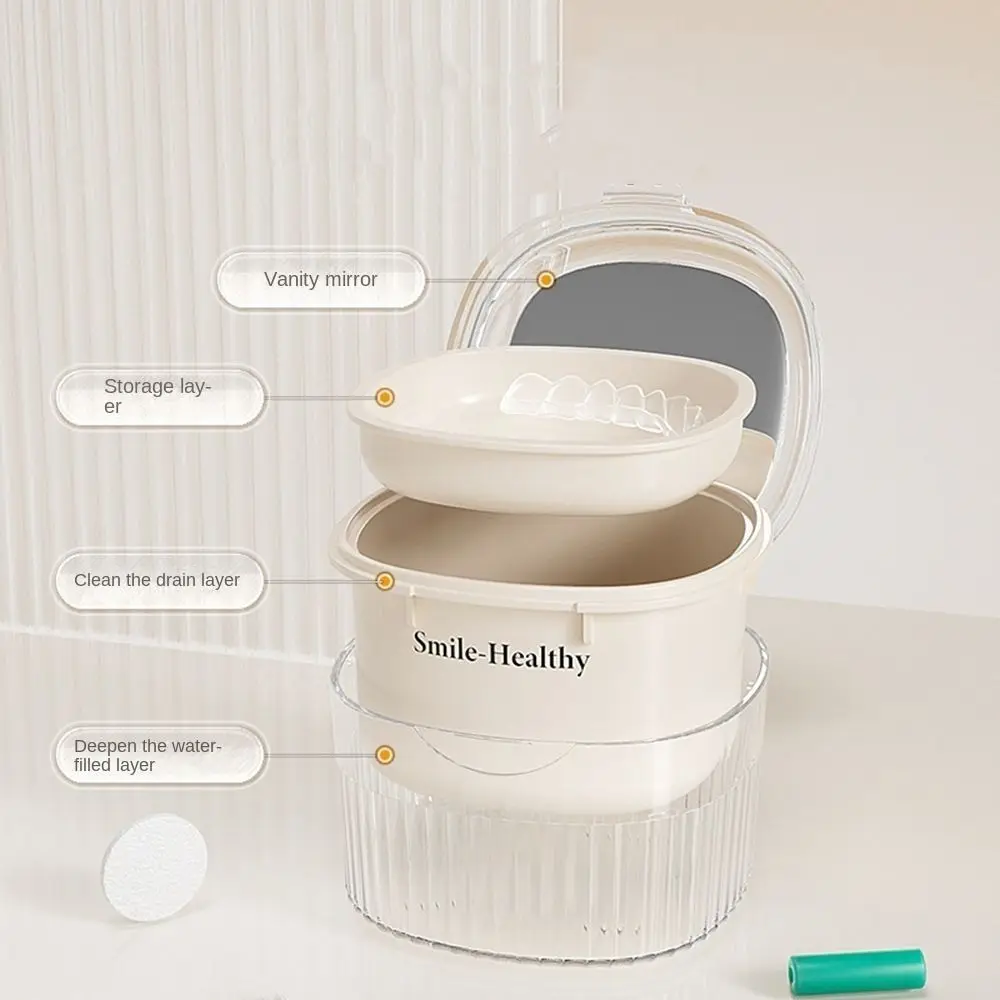 Retentor ortodôntico de plástico, caixa de armazenamento invisível para imersão, respirável, à prova de umidade, caixa invisível para viagem