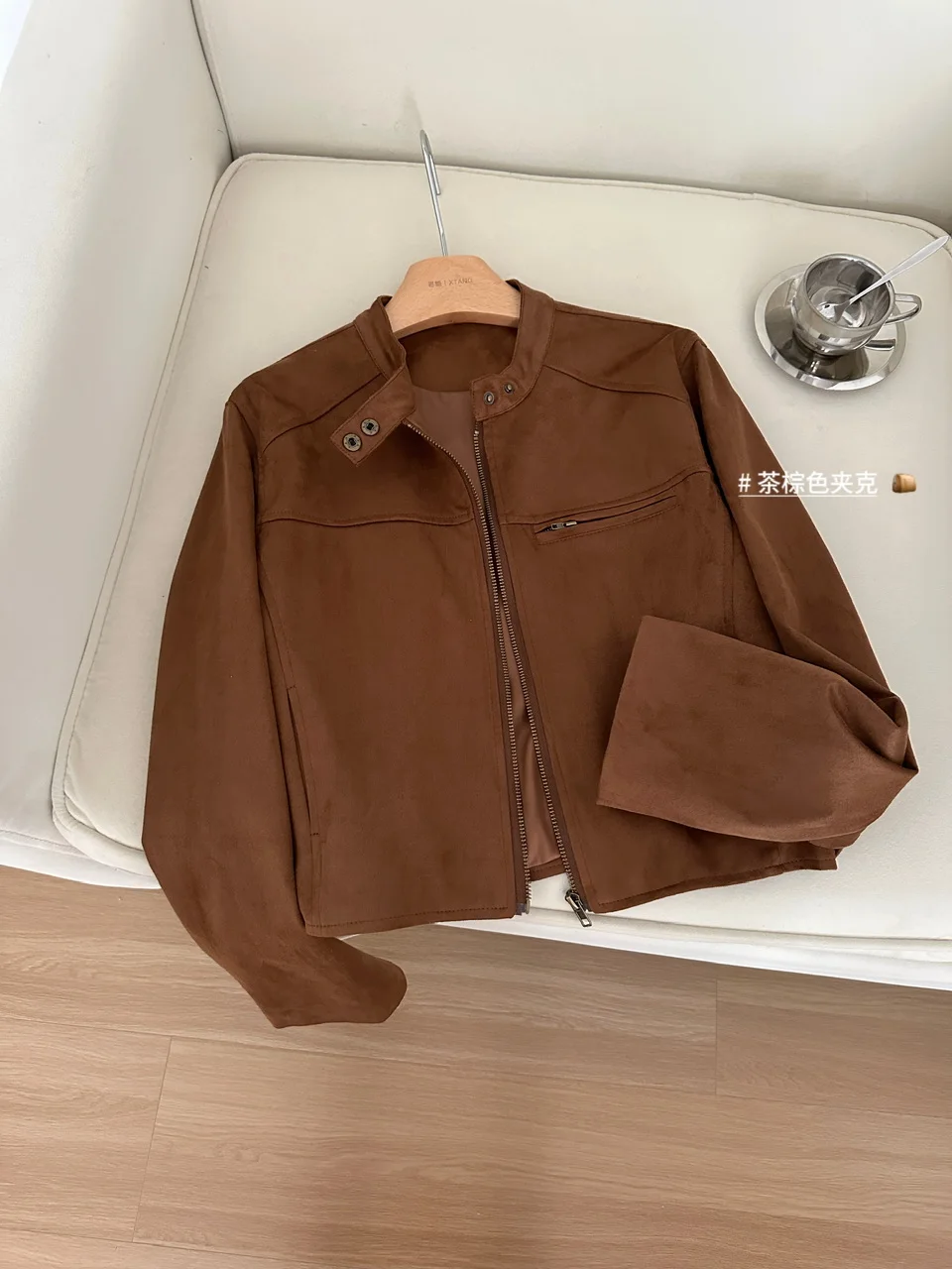 Vintage American Streetwear Leather Coat Motorcycle Wind Baggy Autumn And Winter Zipper Design Mujer Leather Coats