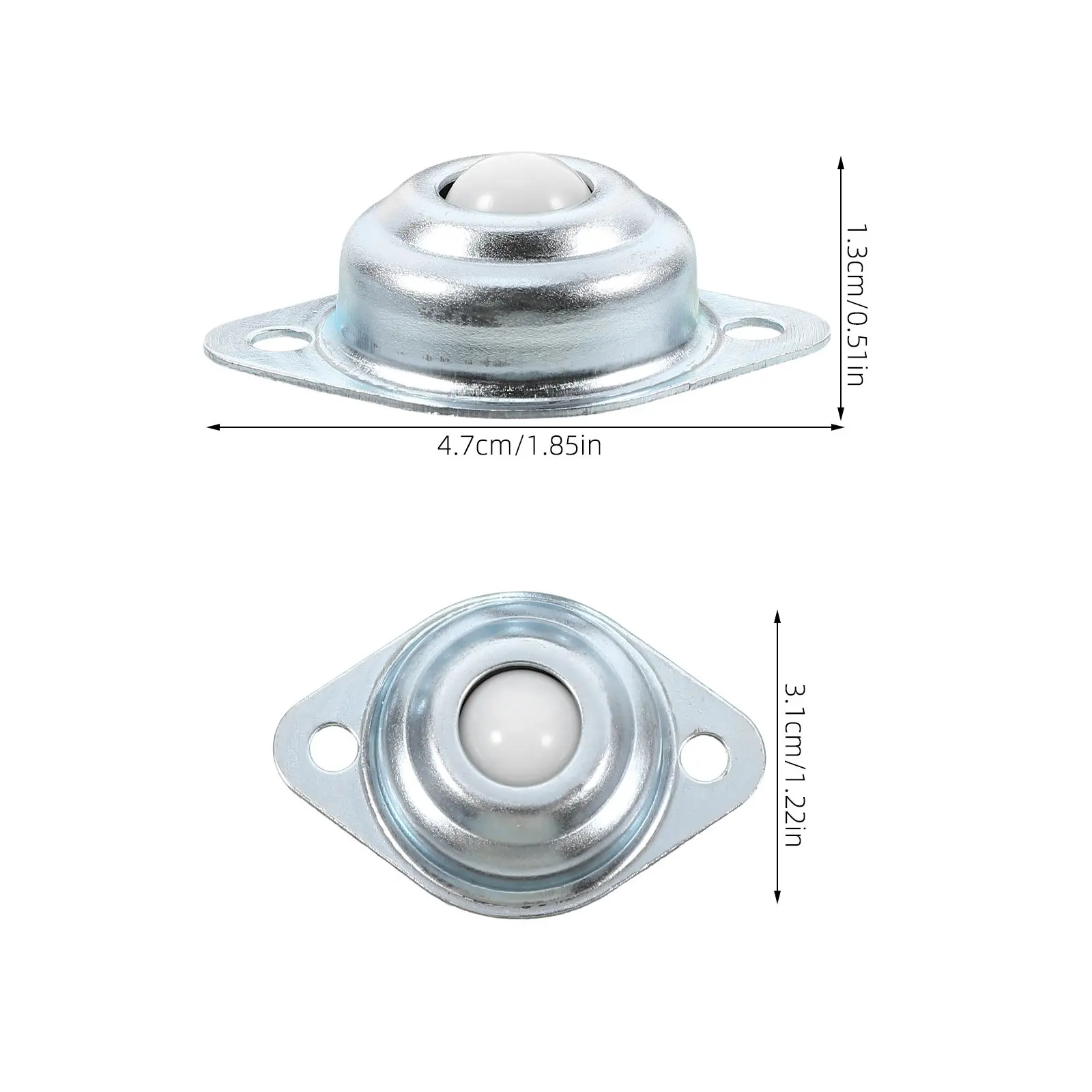 12Pcs Universal Ball Casters Nylon Bearing Rollers Stable Smooth Rotation Furniture Appliance Small Wheels Transfer Bearings view 3